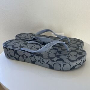 Coach Lynn Flip Flop Women’s 11 Platform Wedge Thong Sandal